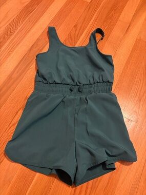 abercrombie kids Teal Romper with Elastic Waist
